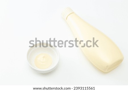 Mayonnaise on a white background.