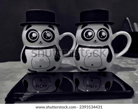 Close Up Photography of a Beautiful  Panda Coffee Mug.