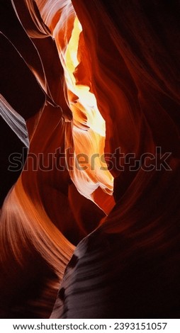 Antelope canyon light and shadows Royalty-Free Stock Photo #2393151057
