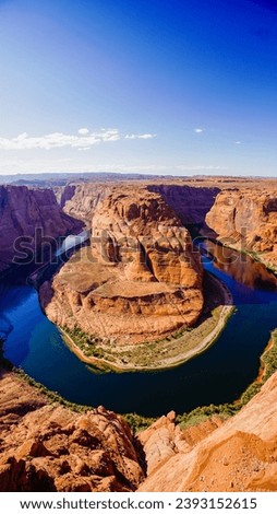 iconic view of horeshoe bend in Page Arizona Royalty-Free Stock Photo #2393152615