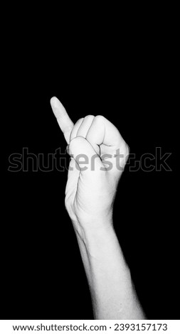 American Sign Language. Letter "J"