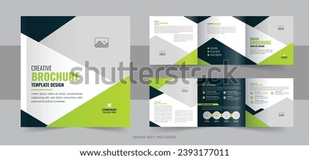 Modern business square trifold brochure template design, flyer, poster template design, Creative square trifold brochure design template. corporate square trifold brochure design Royalty-Free Stock Photo #2393177011