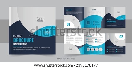 Modern business square trifold brochure template design, flyer, poster template design, Creative square trifold brochure design. Square trifold poster flyer pamphlet brochure cover design layout Royalty-Free Stock Photo #2393178177