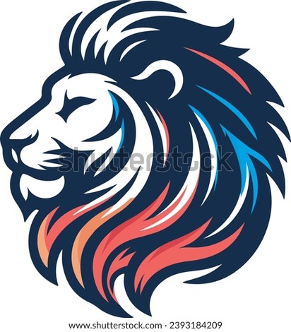 Lion Head Logo Vector Illustration