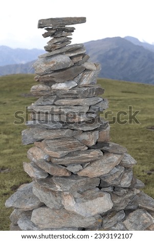 Picture of heaps of round smooth stones with portrait mood