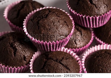 An image of home made chocolate muffin 