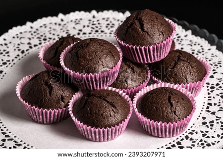An image of home made chocolate muffin 