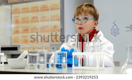 A student in a chemical laboratory. High quality photo