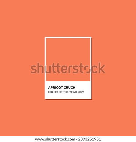 Trendy color of the year 2024, apricot crush color scheme palette design. Royalty-Free Stock Photo #2393251951
