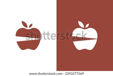 Apple fruit icon Logo design template elements