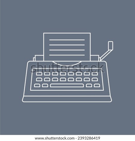 Collection of Stationery office supplies related Vector Line Icons. Contains thin Icons such as pencil, divider, staple and marker.