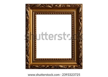 Vintage picture frames on a white background can be used to complement and decorate many types of projects.