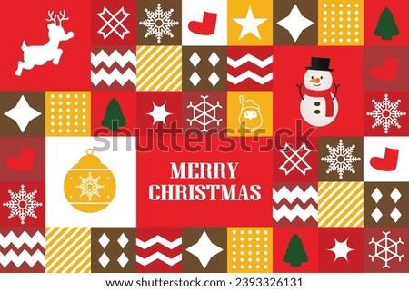 Simple flat design holiday christmas background design