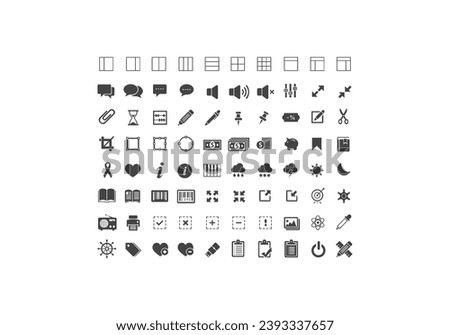 Vector Set with symbol abstract icon. Idea for business company. Sign pattern.	