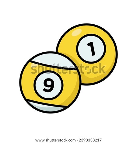 billiard ball icon vector design template simple and clean
