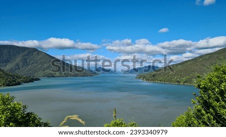 Marlborough Sound from Cullen Point Lookout Royalty-Free Stock Photo #2393340979