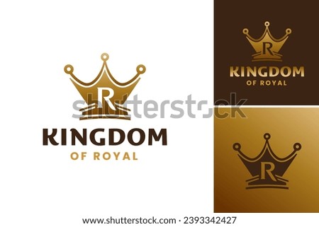 Kingdom of Royal Logo suggests a logo design fit for regal, majestic brands. It's ideal for luxury, heritage, and high-end businesses seeking a powerful, distinguished visual identity. Royalty-Free Stock Photo #2393342427