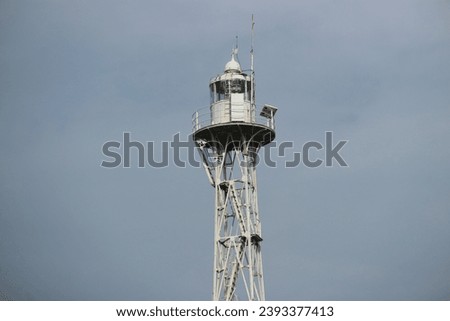 The lighthouse has a very beautiful and attractive shape on the beach