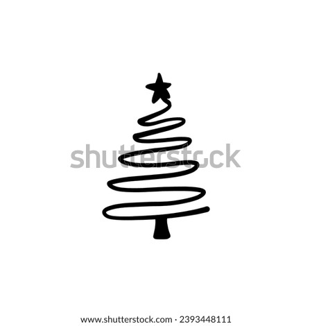 Christmas tree vector icon. new year illustration sign. winter symbol.