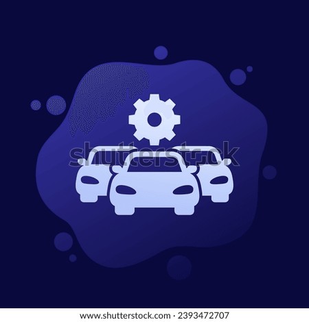 car fleet management icon, vector Royalty-Free Stock Photo #2393472707