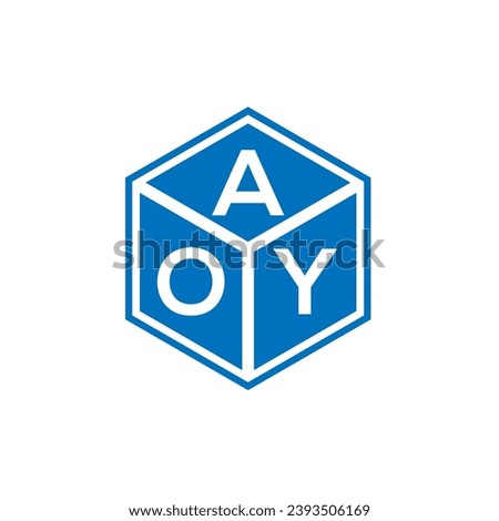 AOY letter logo design on black background. AOY creative initials letter logo concept. AOY letter design.
