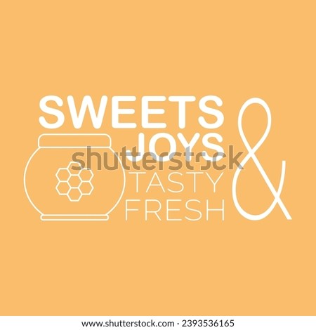 Simple logo. Linear icon with a jar of honey