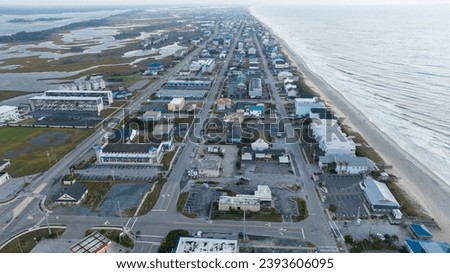 Aerial view of Surf City, North Carolina.