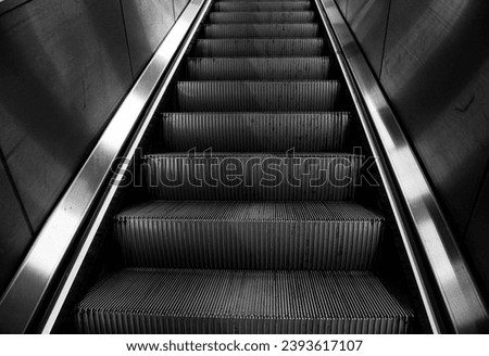 a close-up of an escalator