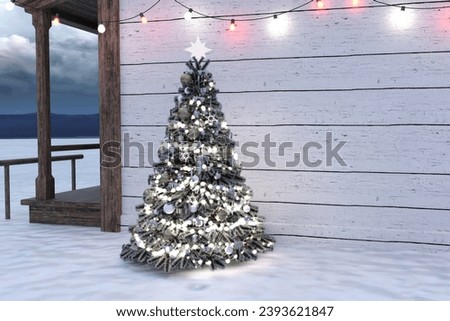 Embrace the holiday spirit with this captivating Christmas tree, a perfect backdrop for festive projects and joyful celebrations. This high-resolution photograph features a beautifully decorated Chris