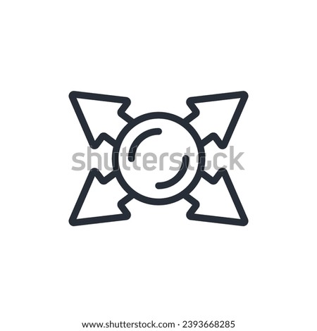 expand icon. vector.Editable stroke.linear style sign for use web design,logo.Symbol illustration.