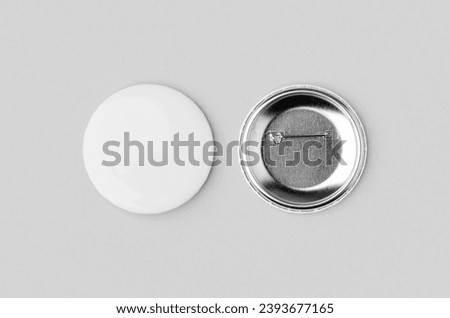 Pin button, badge mockup, large size. Royalty-Free Stock Photo #2393677165