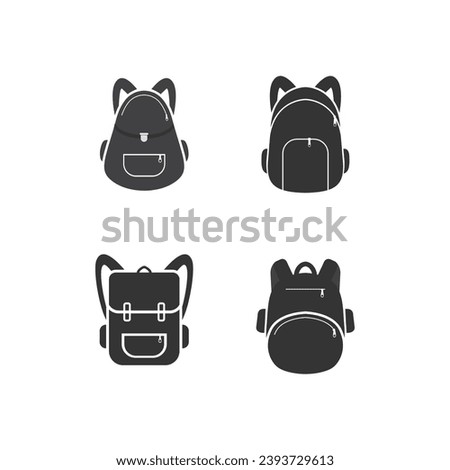 school bag logo vector icon illustration design 