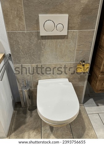 Wall-Mounted WC Toilet with Soft-Close Lid and Concealed Water Tank