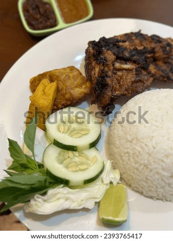 a picture of traditional Indonesian food with natural ingredients