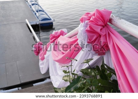 binding cloth and catching pleat fabric decoration outdoor.