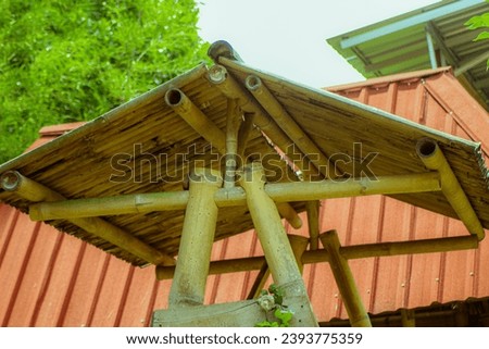 picture of bamboo roof structure design 