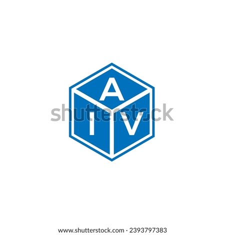 AIV letter logo design on black background. AIV creative initials letter logo concept. AIV letter design.
