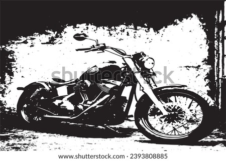 heavy bike black texture in grunge style for background, vector black texture on white background