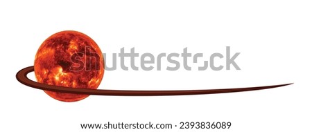 The red sun globe symbol.

