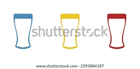 beer glass icon on a white background, vector illustration