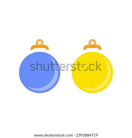 Christmas tree decoration icon on a white background, vector illustration