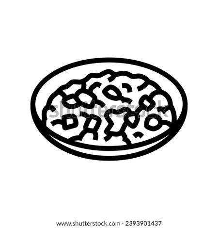 saksuka turkish cuisine line icon vector. saksuka turkish cuisine sign. isolated contour symbol black illustration