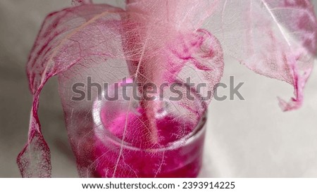Scented leaves and water for home, pink and white