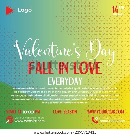Valentine's day social media facebook post | valentine's day banner design | promotion love night valentine instagram post | couple post design | night party facebook template 14 february post design