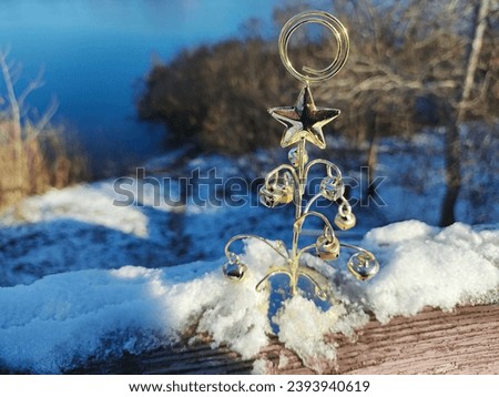 unusual New Year tree. metal Christmas tree. New Year symbols. holidays. concept isolated on white background. Minimal surreal concept