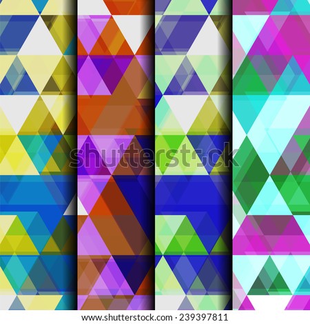 Beautiful Triangle Vector Set Background