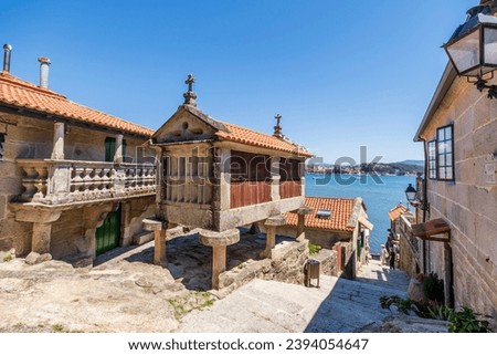 Old granary Combarro, Spain, Galicia, Europe Royalty-Free Stock Photo #2394054647