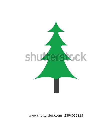 simple pine or fir tree logo  pine house evergreen.for pine forest adventurers camping nature badges and business.vector