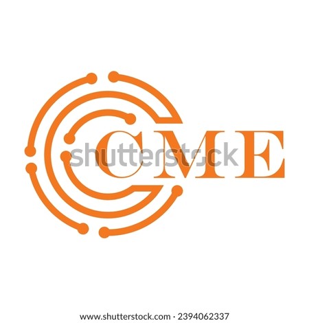 CME letter design. CME letter technology logo design on white background. CME Monogram logo design for entrepreneur and business
