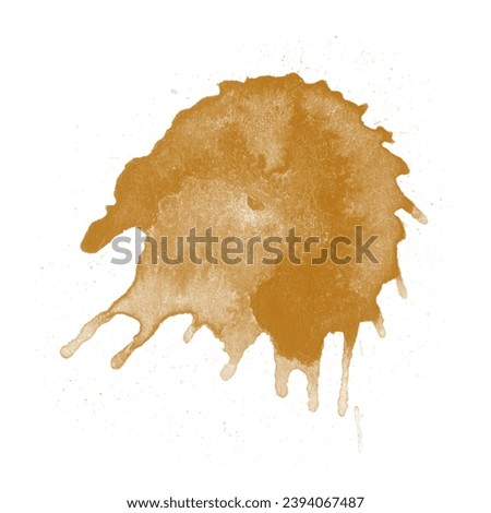 Coffee stains isolated on a white background. Royalty high-quality free stock photo image of Coffee and Tea Stains  cup rings. Round coffee stain isolated, cafe stain fleck drink beverage